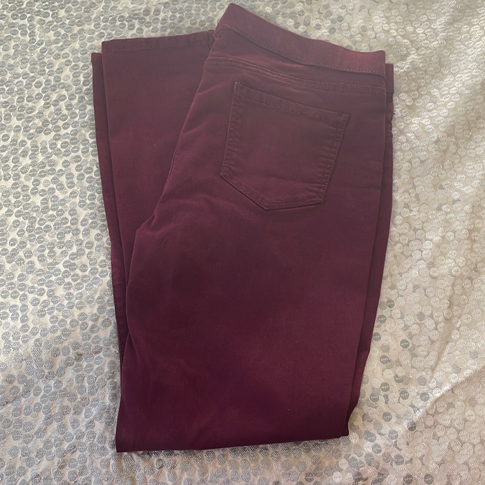 XL maroon skinny pants